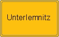 Ortsschild von Unterlemnitz