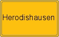 Ortsschild von Herodishausen