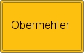 Ortsschild von Obermehler