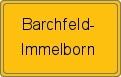 Ortsschild von Barchfeld-Immelborn