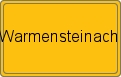 Ortsschild von Warmensteinach