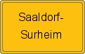 Ortsschild von Saaldorf-Surheim