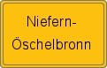 Ortsschild von Niefern-Öschelbronn