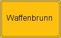 Ortsschild von Waffenbrunn