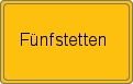 Ortsschild von Fünfstetten