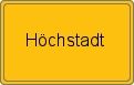 Ortsschild von Höchstadt