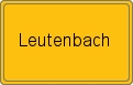 Ortsschild von Leutenbach