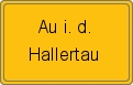 Ortsschild von Au i. d. Hallertau