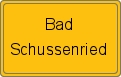 Ortsschild von Bad Schussenried