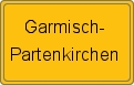 Ortsschild von Garmisch-Partenkirchen
