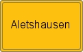 Ortsschild von Aletshausen