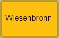 Ortsschild von Wiesenbronn