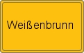 Ortsschild von Weißenbrunn