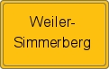 Ortsschild von Weiler-Simmerberg