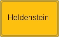 Ortsschild von Heldenstein