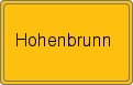 Ortsschild von Hohenbrunn