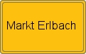 Ortsschild von Markt Erlbach