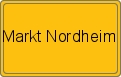 Ortsschild von Markt Nordheim