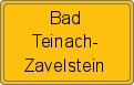 Ortsschild von Bad Teinach-Zavelstein