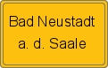 Ortsschild von Bad Neustadt a. d. Saale