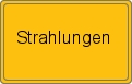 Ortsschild von Strahlungen