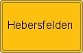 Ortsschild von Hebersfelden