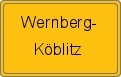 Ortsschild von Wernberg-Köblitz