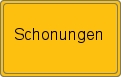 Ortsschild von Schonungen