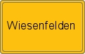 Ortsschild von Wiesenfelden