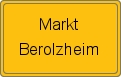 Ortsschild von Markt Berolzheim