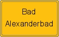 Ortsschild von Bad Alexanderbad