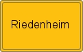 Ortsschild von Riedenheim