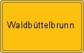 Ortsschild von Waldbüttelbrunn