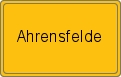 Ortsschild von Ahrensfelde