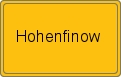 Ortsschild von Hohenfinow