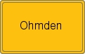 Ortsschild von Ohmden