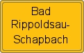 Ortsschild von Bad Rippoldsau-Schapbach
