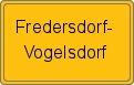 Ortsschild von Fredersdorf-Vogelsdorf