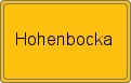 Ortsschild von Hohenbocka