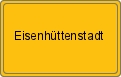 Ortsschild von Eisenhüttenstadt