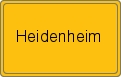 Ortsschild von Heidenheim