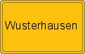 Ortsschild von Wusterhausen