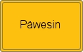 Ortsschild von Päwesin