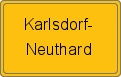 Ortsschild von Karlsdorf-Neuthard