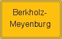 Ortsschild von Berkholz-Meyenburg
