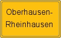 Ortsschild von Oberhausen-Rheinhausen