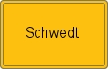 Ortsschild von Schwedt