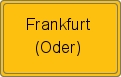 Ortsschild von Frankfurt (Oder)
