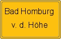 Ortsschild Bad Homburg v. d. Höhe
