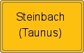 Ortsschild Steinbach (Taunus)